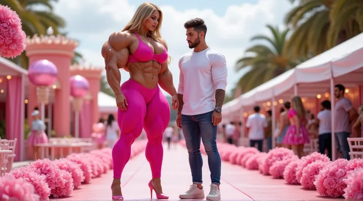  Alexa Marín , He is 28 years old ,  is extremely muscular and tall  (Approximately 1.90m),  with an incredibly defined body ,  with marked muscles all over his body , especially in the arms , thighs, abdomen and back .  His muscles are impressive , with h...