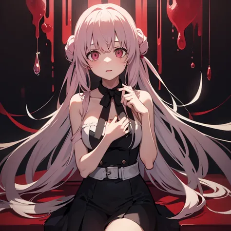 1 girl, Alone, s, Yandere, blood,  to look at psychopath, Unhealthy way , make, emotion