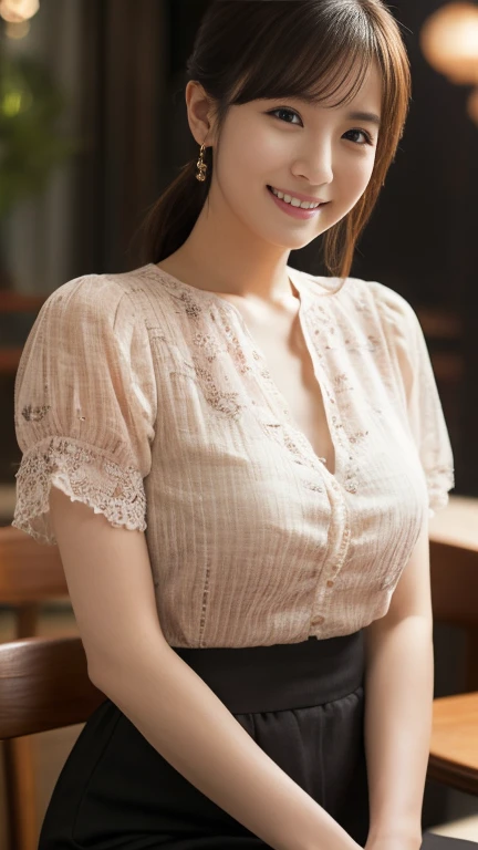  1 girl, (Wear a blouse:1.2),   very beautiful Japanese actress  ,
( RAW photos ,   top quality ), ( realistic ,  Photorealistic:1.4),  table top in front of you, 
 very delicate and beautiful,  very detailed, 4k wallpaper,  amazing, 
finely,  very detaile...