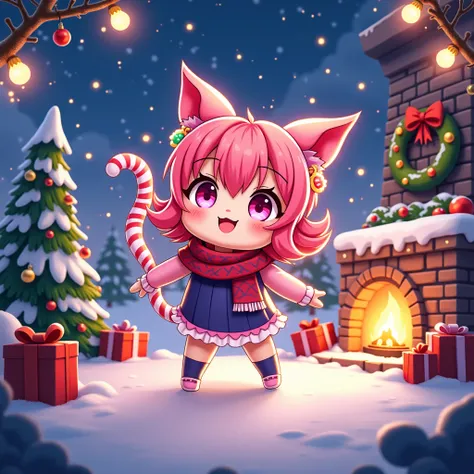 background with chirstmas theme MkDTommyy logo anime type