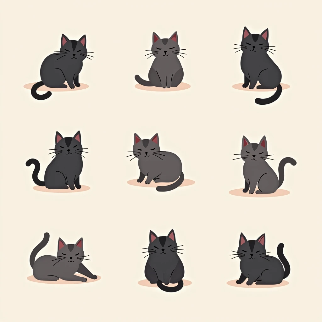 LINE icon、 cute and soothing images of cats 、Darker is good 、 stylish and slightly simpler is good