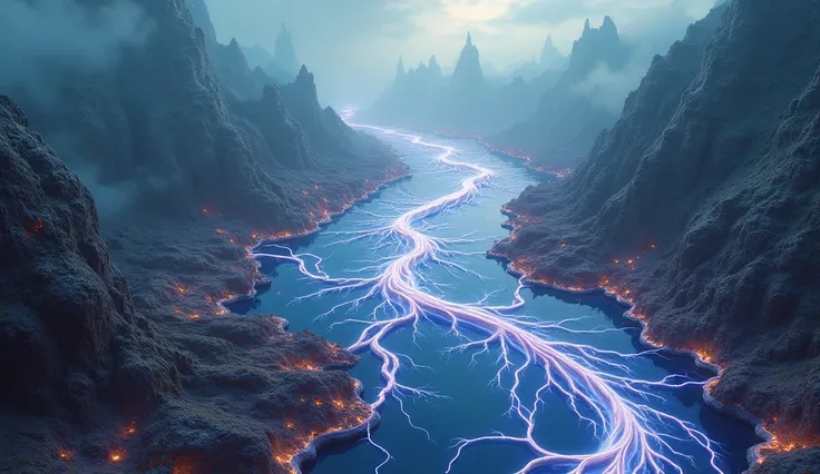 human veins flow like rivers, fantasy, artwork