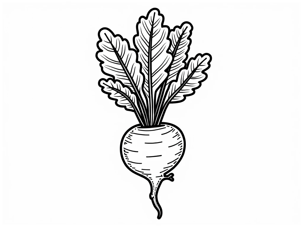 
give me black and white color line art of beetroot for coloring book