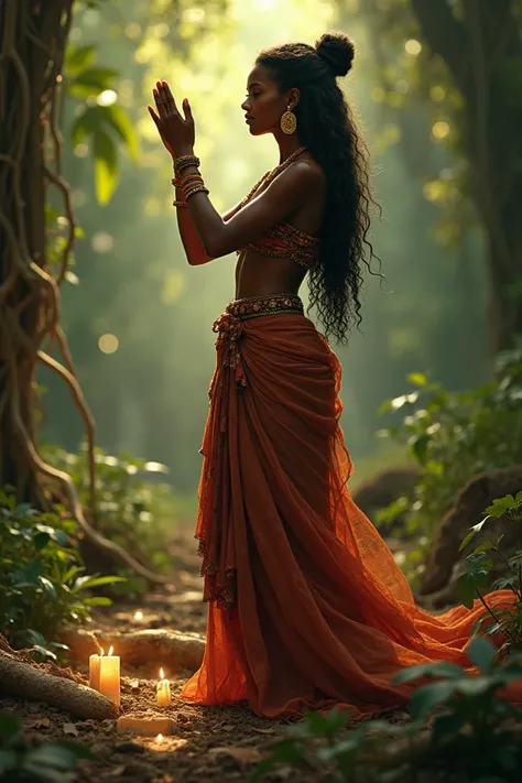 Girl practicing the Yoruba religion
