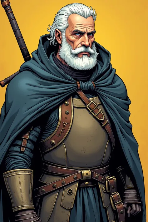 Rodrik Cassel is a stout knight with soft flesh under his chin. He has white hair and clean-shaven except for large white sideburns. He is 60 years. He is plainly dressed, wears leather armor and a cheap hooded dark cloak. His clothes are weathered.
 Use c...