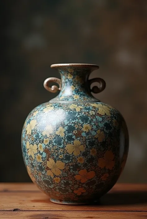  hyperrealistic_ masterpiece , state_The__until_ _unreal_motor, "A ceramic jar maThe it from polished and reflectant clay ceramic from a still moThern arrangement from a jar and still life emerge insiThe from  jar in kintsugi intricate setting",  masterpie...