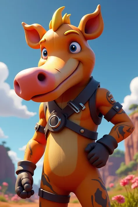 Jonesy from Fortnite with a giant penis