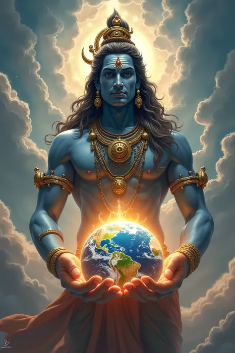 God shiva blessing the world 