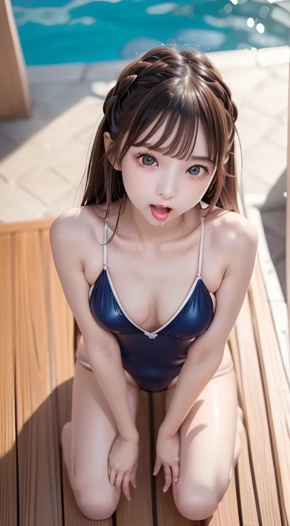 (nsfw, Censorship off  ), (  very pretty and cute girl  ), (  very cute face  :1.2),,  Junior high school students , (  Big Attractive Eyes Like Sparkling Crystals ), Looks great,   beautiful detailed eyes,   double eyelids with great detail, (smile), ( re...