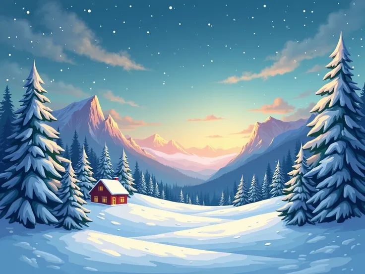 Make me a Christmas vector image ,  that is a background like a Christmas landscape,  and that it is a computer background type that looks well illustrated, And sharp and that it is 2d , That there is no snow that can be seen from a Latin climate