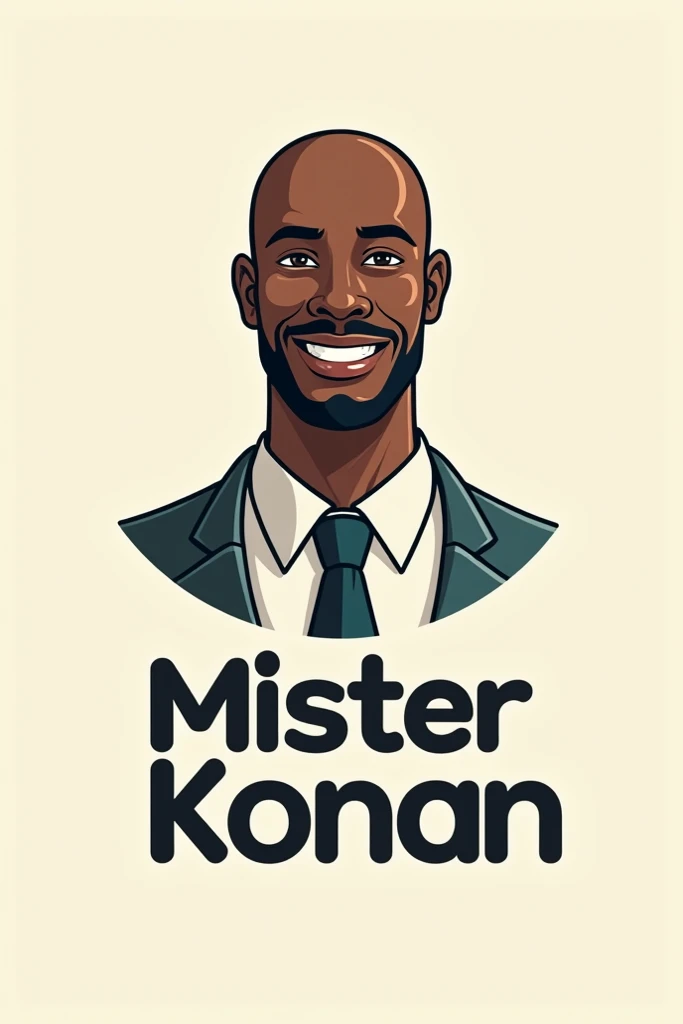 A logo of a black teacher where it is written Mister Konan
