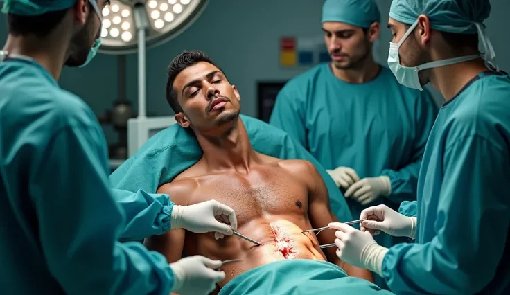 cristiano ronaldo operate under a surgeon