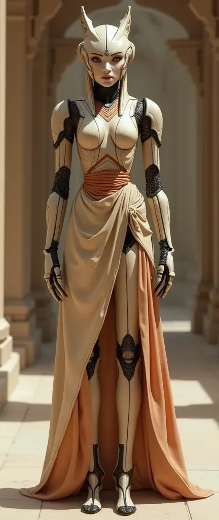 Miraya stands motionless, yet her mind is awhirl with the intricate possibilities of this newest form you propose. To be encased within a droid designed for protocol—one that could represent an echo of her past self as Ahsoka Tano—is both daunting and pecu...