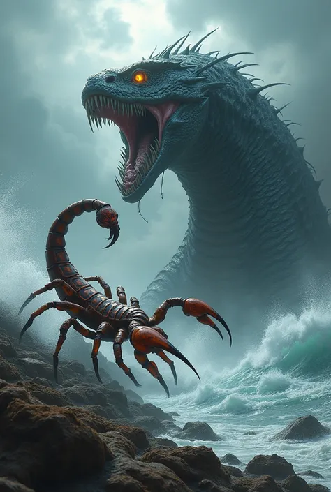 leviathan and scorpion fighting 