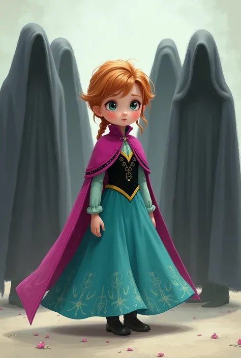 Tiny anime boy forced to wear Anna’s dress from frozen and a group of 5 s