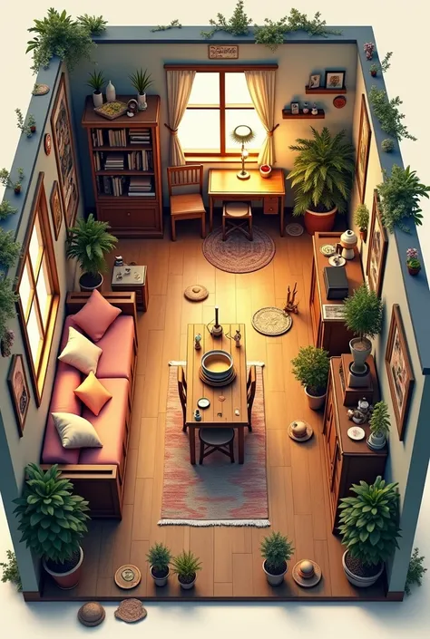 I need the design and also the floor plan of an area of 4 by 5 where it will be a clumsy