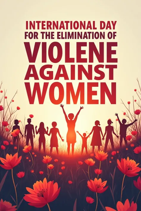 i want to create a banner with same and editable text"international day for the elimination of voilance against women "
