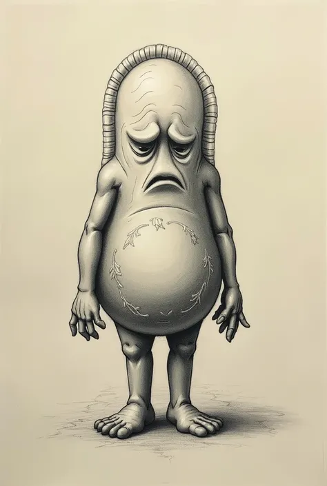 drawing of a sad condom