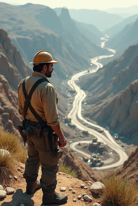 A miner looking at 2,000 yards
