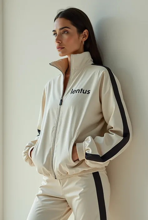 Let the name of the Lentus brand appear prominently on every product in the form of the logo Tracksuit: Made of thin summer fabrics, zipped jackets and simple, straight-leg bottoms. Contrasting colors on side stripes.