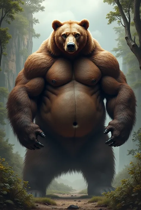 A muscular bear with a thick cock 