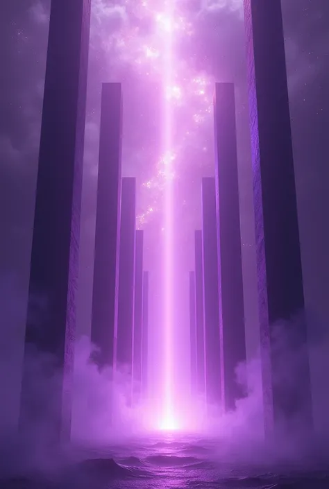 Purple light pillars background

