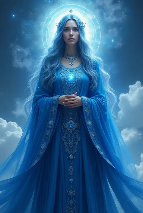 The Highest Priestess in blue tones 