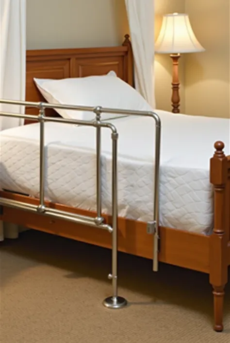 High bed with railing
