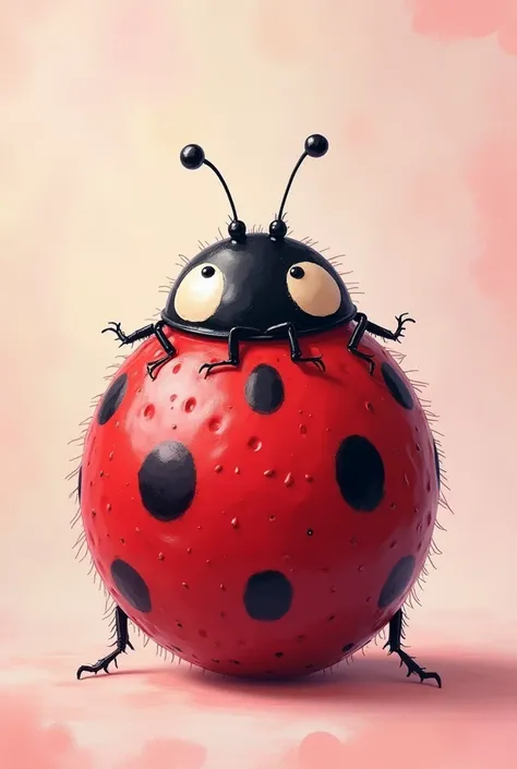 Coccinelle avec un corps de framboise 