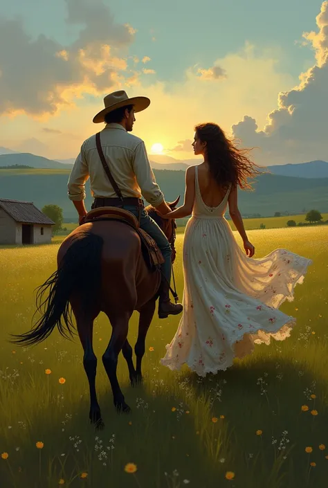  Make a detailed representation of the following poem :
 “João crossed the sting
Which leads to the ranch in the back...
You have no idea about the world ,
 You only know about your beloved !
 Two days ago on the road ,
 It brings nothing of value ,
 To gi...