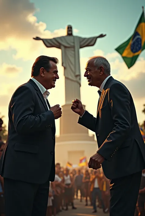 Make an image of President Jair Bolsonaro vs. President Luis Inácio Lula da Silva
