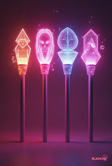  Create each members blackpink lightstick. Without losing the blackpink touch  

