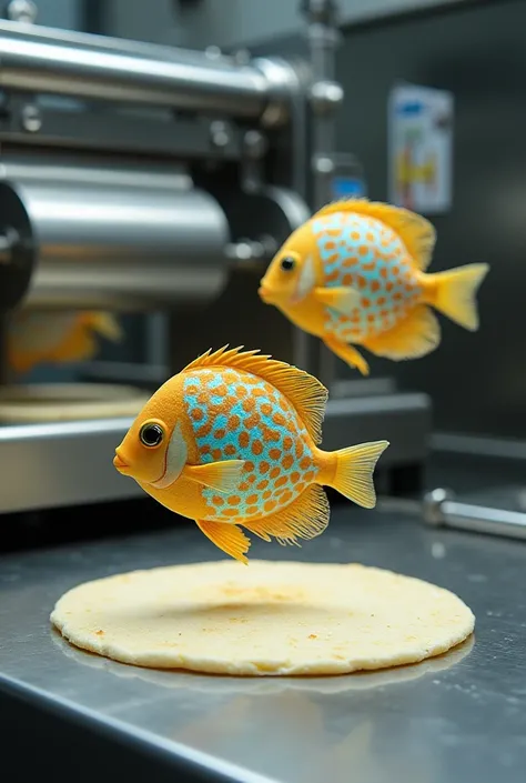 Tortilla machine to create round and cute discus fish 