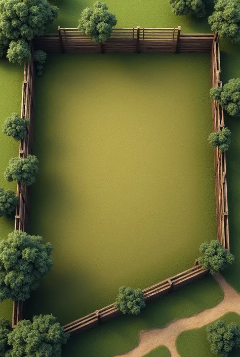 Triangular-shaped paddock with one of its right angles seen from above