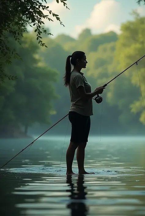 Venezuelan lawyer Mónica Fernández fishing