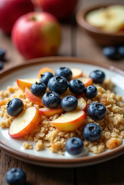  Baked Oats with Apple , Yogur y Arándanos 😍😍😍😍😍

Ingredientes:

 130 g of oat flakes  (1 1/ 2 cup )
 240 ml of hot water  (1 cup )
2 huevos
30 g de sweetener  ( stevia or of your choice )
1 cucharadita de  vanilla extract 
120 g de yogur (1/ 2 cup )
 50 g...