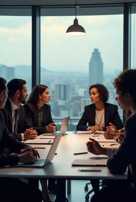 genere moi limage dhommes et de femmes noirs en veste assis autour dune table de reunion