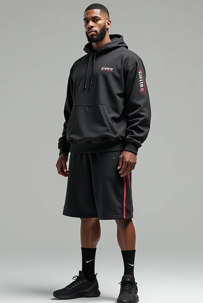 Create an image of the player Anthony Davis wearing clothes from a brand called City Sport