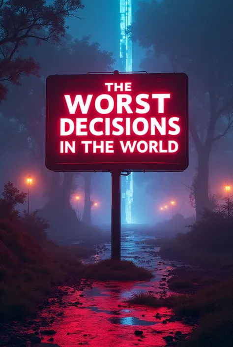  I want a sign written  " THE WORST DECISIONS IN THE WORLD ".

Reference:  use the design reference of " the worlds last show " From the TV channel ALMOST , no YouTube