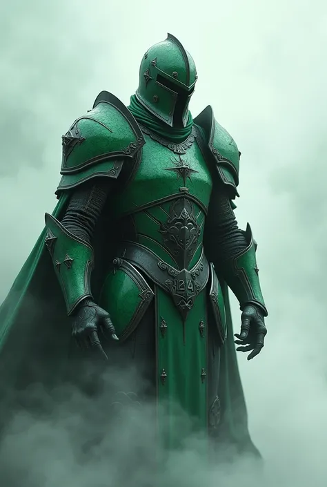 Black-green knight white fog with the font Dadblox and 1324 on the picture