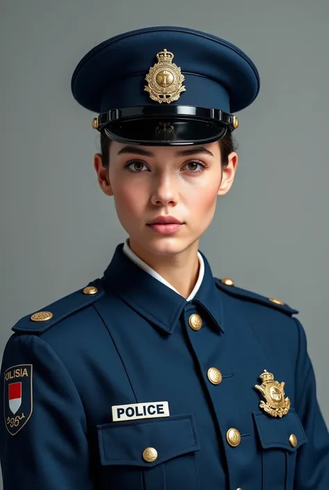 Photo with the same face but in the uniform of the Italian police 