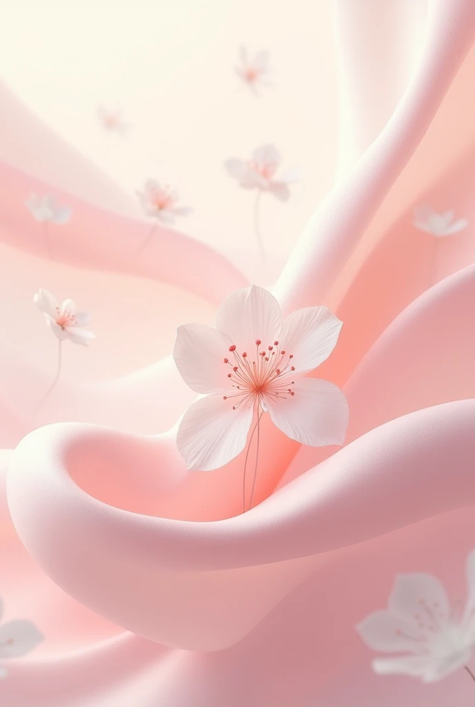  Create a conceptual image to represent labiaplasty in a delicate and welcoming way.  Use soft tones such as light pink and white to convey sensitivity , trust and well-being.  The image may include abstract shapes that symbolize femininity and harmony ,  ...