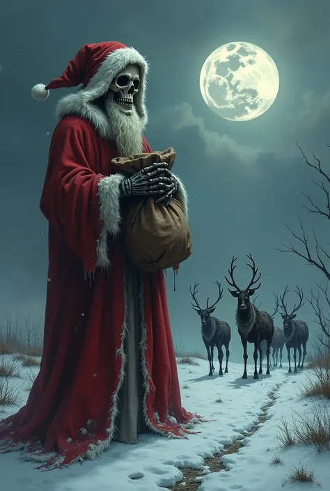 An image of Death disguised as Santa Claus