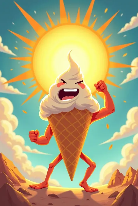 Ice cream fights against the sun and does it win