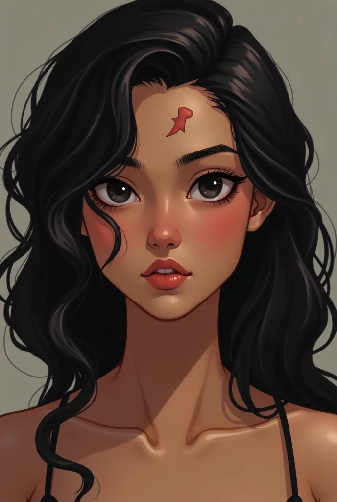 -Appearance:  Black and wavy hair , 18 years old,  dark eyes,  tanned skin , slightly athletic body.
-Unique features :  A long scar that starts from the forehead and goes up the jaw through the left eye.