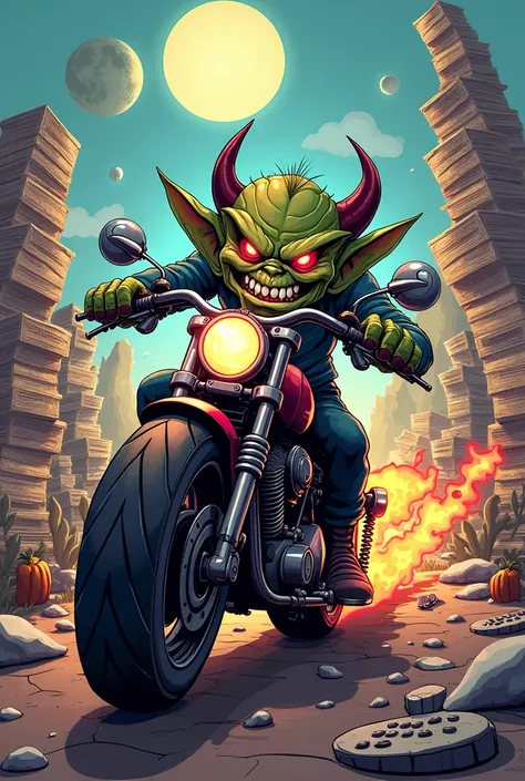 Animated demon from Tax Mania on a Bike