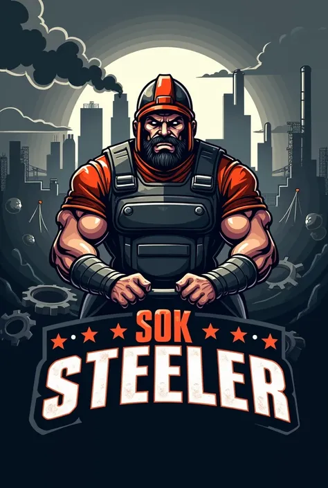 Create a rugby league team logo called sok steeler