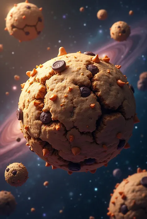 I want to create a planet made of cookies in outer space 
