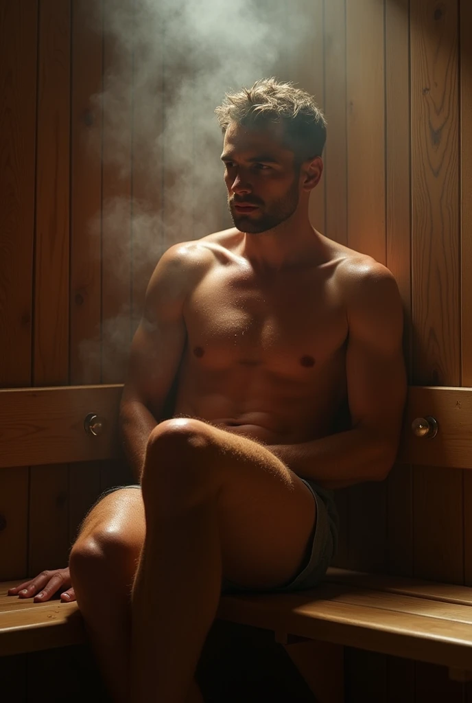 Erection in a sauna