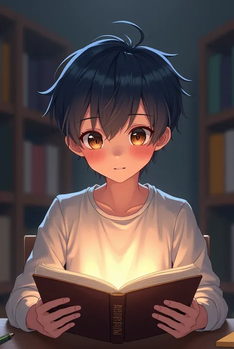  Anime boy with a haircut book 